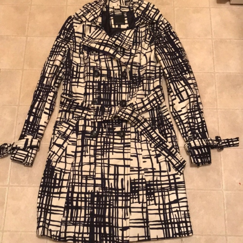 The Limited navy and white pea coat